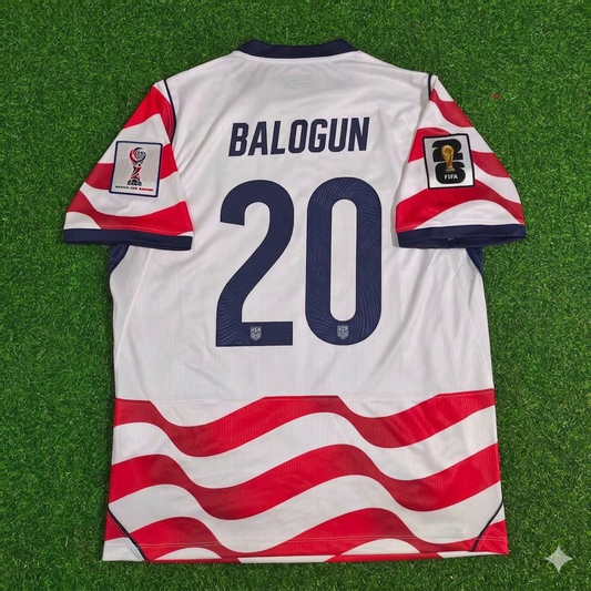 USA USMNT World Cup 2026 Folarin Balogun Home Football Jersey