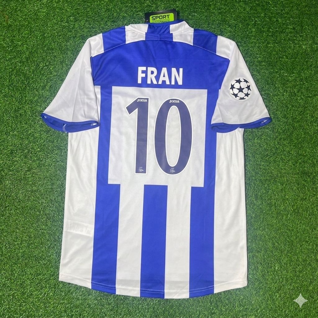 Fran Deportivo La Coruna 2003 2004 Retro Football Jersey
