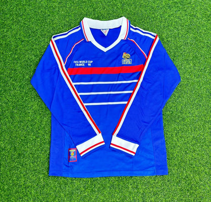 France World Cup 1998 Retro Long Sleeve Football Jersey