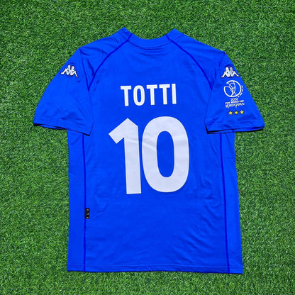 Italy World Cup 2002 Francesco Totti #10 Home Retro Football Jersey