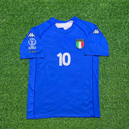 Italy World Cup 2002 Francesco Totti #10 Home Retro Football Jersey