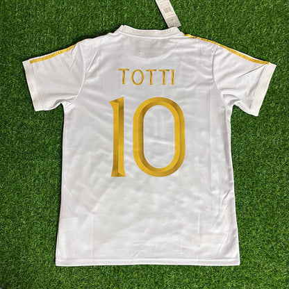 Francesco Totti 10 - Italy White Anniversary Football Jersey Kit