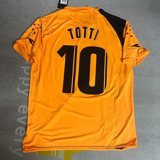 Francesco Totti Roma 2005 2006 Orange Retro Football Jersey Kit