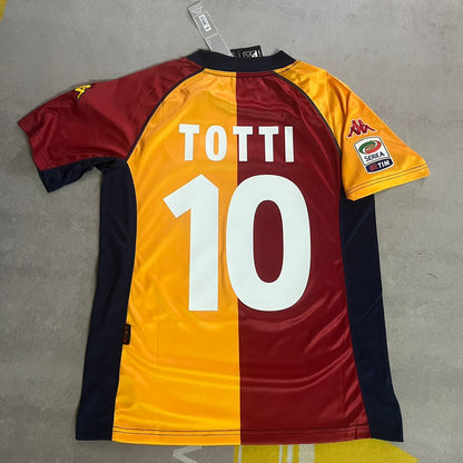 Francesco Totti Roma 2001 2003 Retro Football Jersey Kit