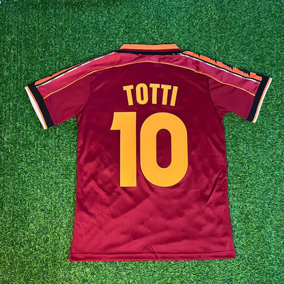 Francesco Totti 10 - AS Roma 1998 - 1999 Retro Football Jersey Kit