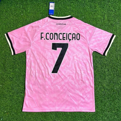 Francisco Conceição #7 Juventus 2026-2027 Away Pink Football Jersey