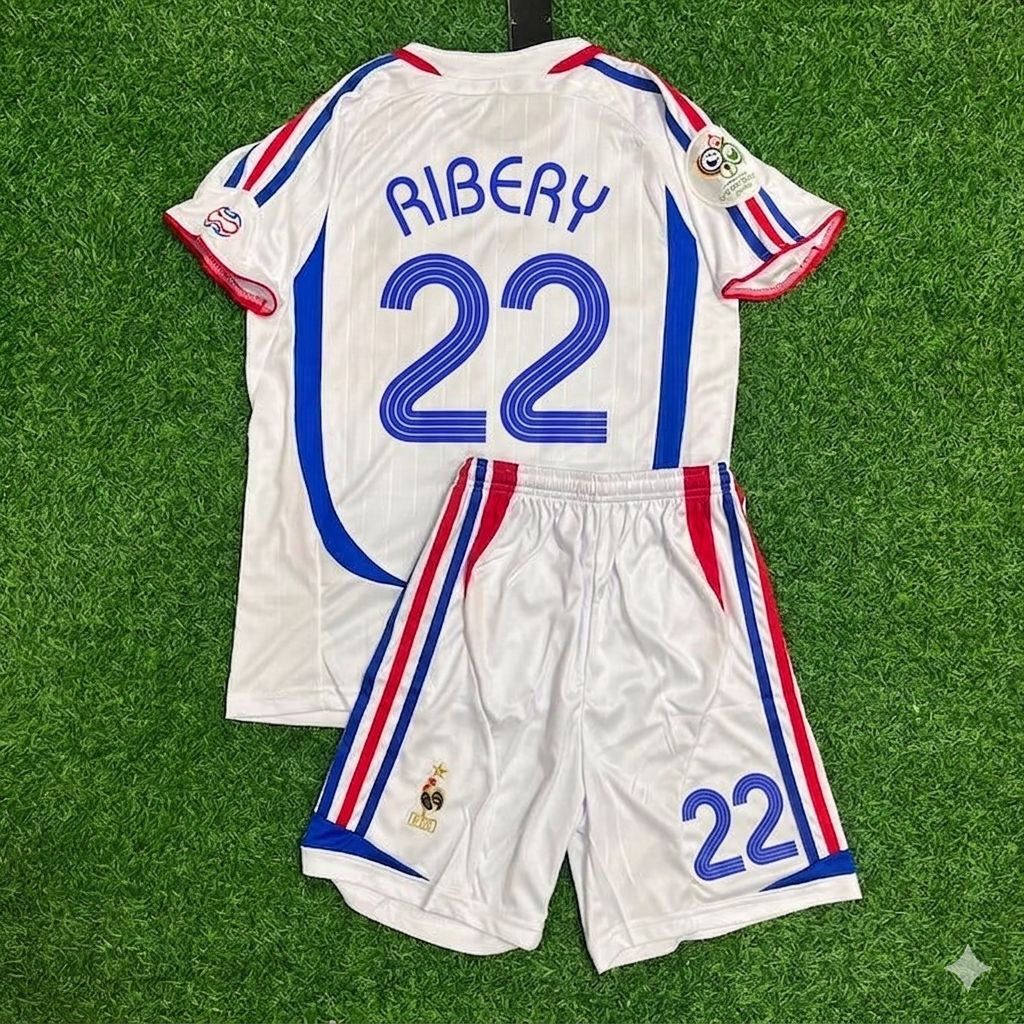 France World Cup 2006 Franck Ribéry #22 Retro Kids Kit