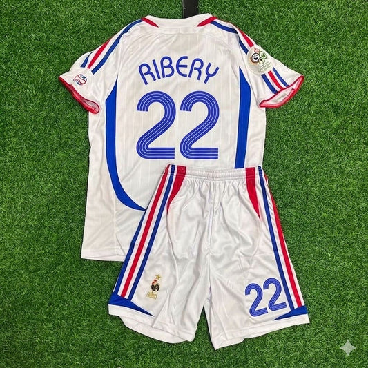 France World Cup 2006 Franck Ribéry #22 Retro Kids Kit