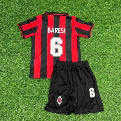Franco Baresi AC Milan 1993 1994 Retro Kids Soccer Kids Football Jersey Kit