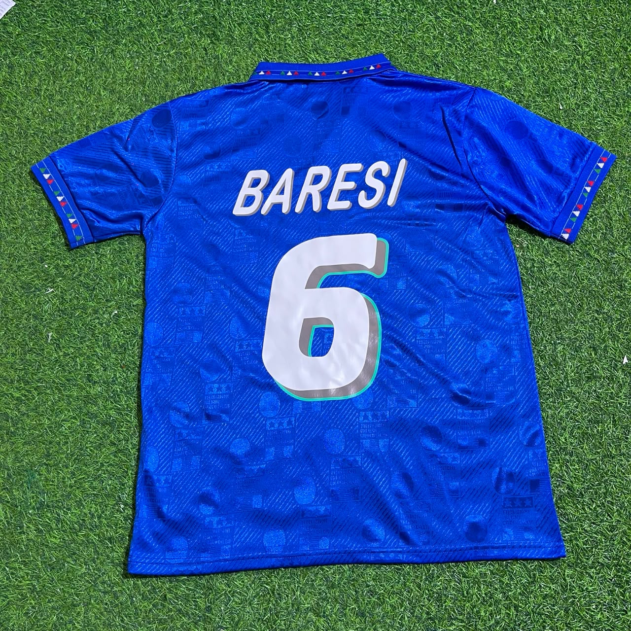 Italy World Cup 1994 Franco Baresi Retro Football Jersey