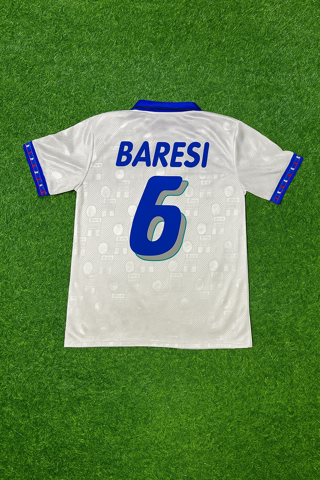 Italy World Cup 1994 Franco Baresi White Retro Football Jersey Kit