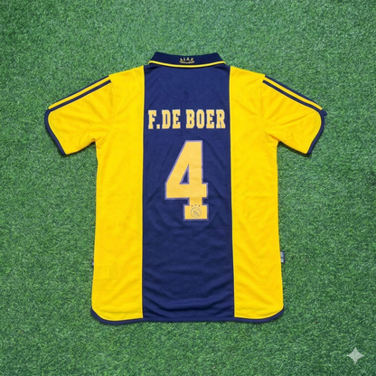 Frank de Boer Ajax Retro Yellow Football Jersey Kit