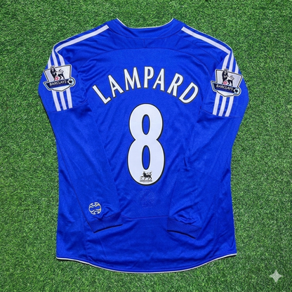 Frank Lampard #8 Chelsea 2006-2008 Long Sleeve EPL Patch Football Jersey Kit