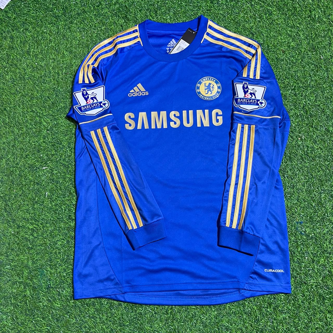 Frank Lampard Chelsea 2012/13 Premier League Patch Blue Retro Football Jersey
