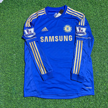 Frank Lampard Chelsea 2012/13 Premier League Patch Blue Retro Football Jersey