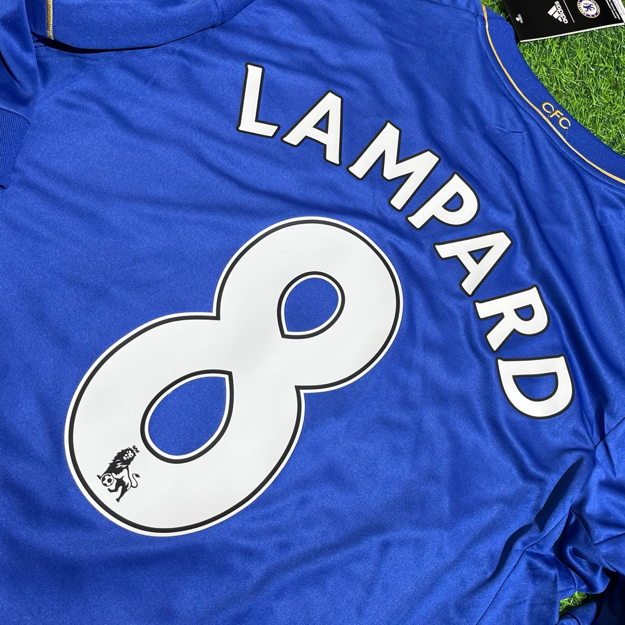Frank Lampard Chelsea 2012/13 Premier League Patch Blue Retro Football Jersey