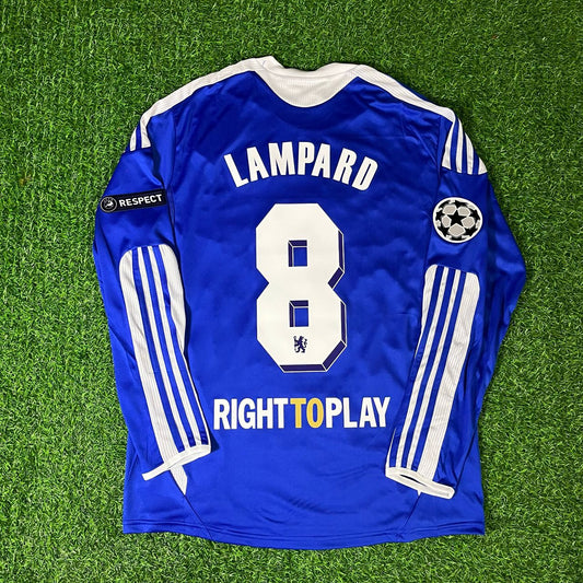 Frank Lampard Chelsea Champhions League 2012 Munich Final Retro Long Sleeve Jersey