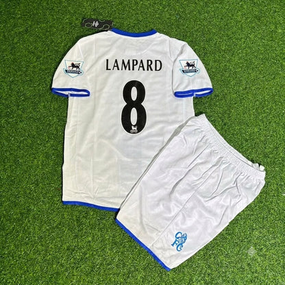 Frank Lampard Chelsea Away 2004/05 Retro Kids White Football Jersey Kit