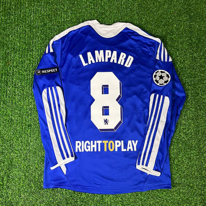 Frank Lampard Chelsea Champhions League 2012 Munich Final Retro Long Sleeve Football Jersey Kit