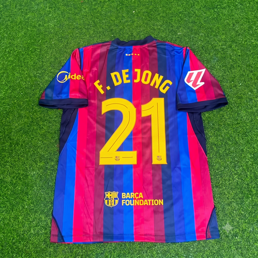 Frankie De Jong #21 Barcelona 2027 Home Football Jersey