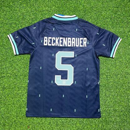 Germany Franz Beckenbauer #5 Retro Blue Away Football Jersey