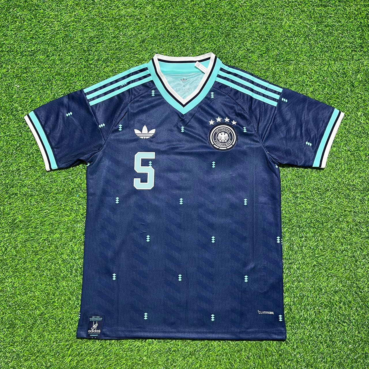 Germany Franz Beckenbauer #5 Retro Blue Away Football Jersey