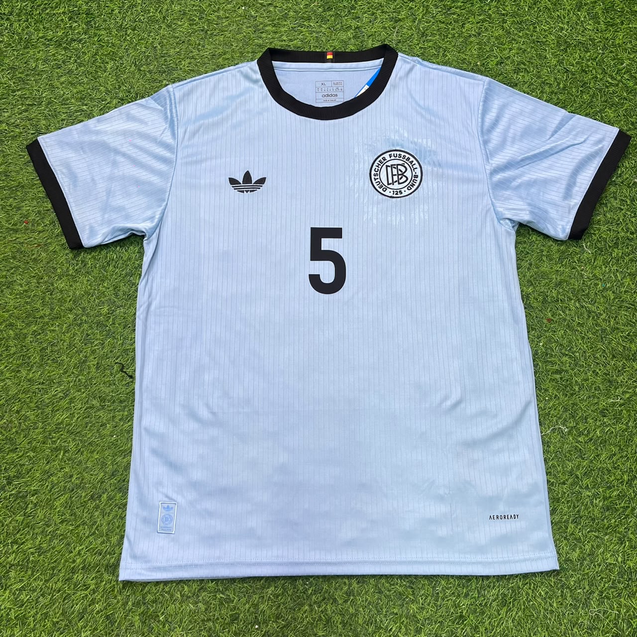 Franz Beckenbauer Germany 125th Year Special Clear Blue Retro Football Jersey Kit