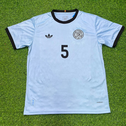 Franz Beckenbauer Germany 125th Year Special Clear Blue Retro Football Jersey Kit