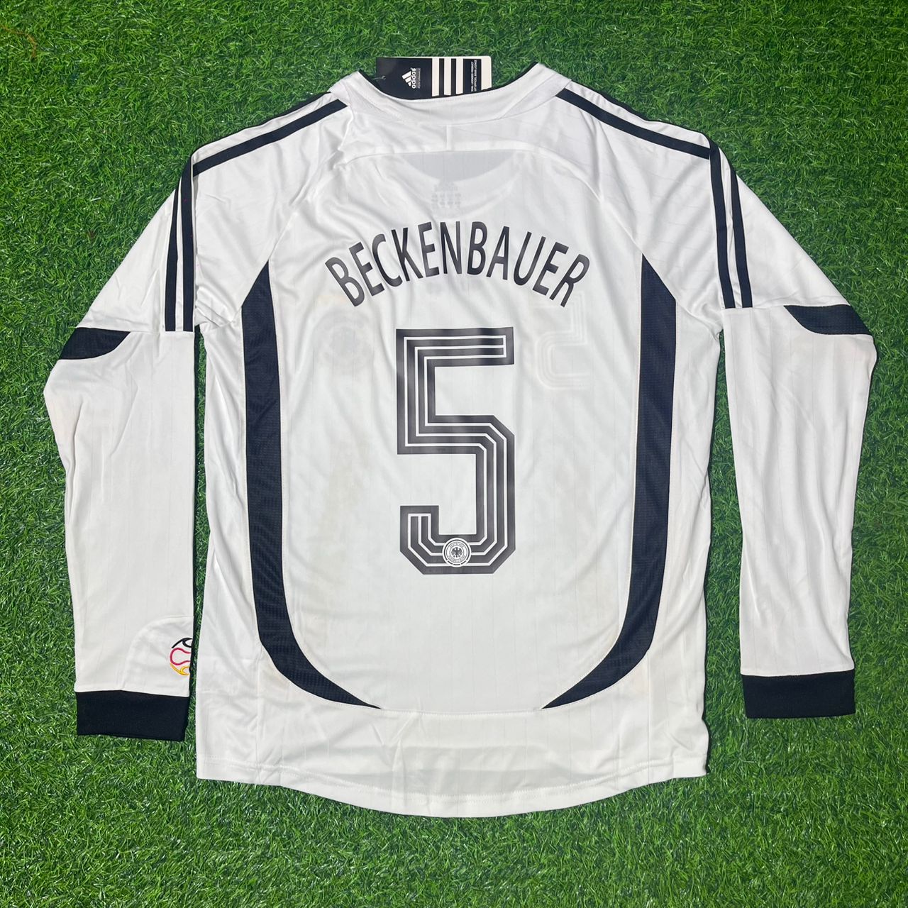 Franz Beckenbauer Germany World Cup Long Sleeve White Retro Football Jersey Kit