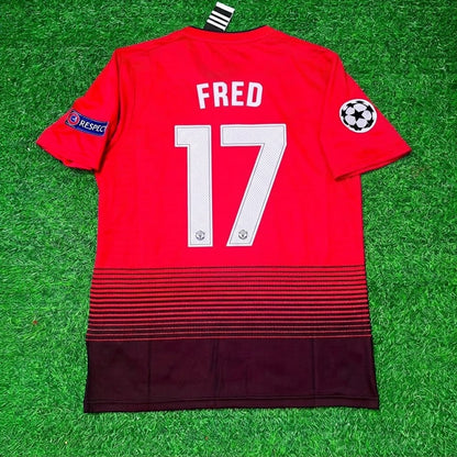 Fred #17 Manchester United 2018-2019 Season Home Red Retro Football Jersey