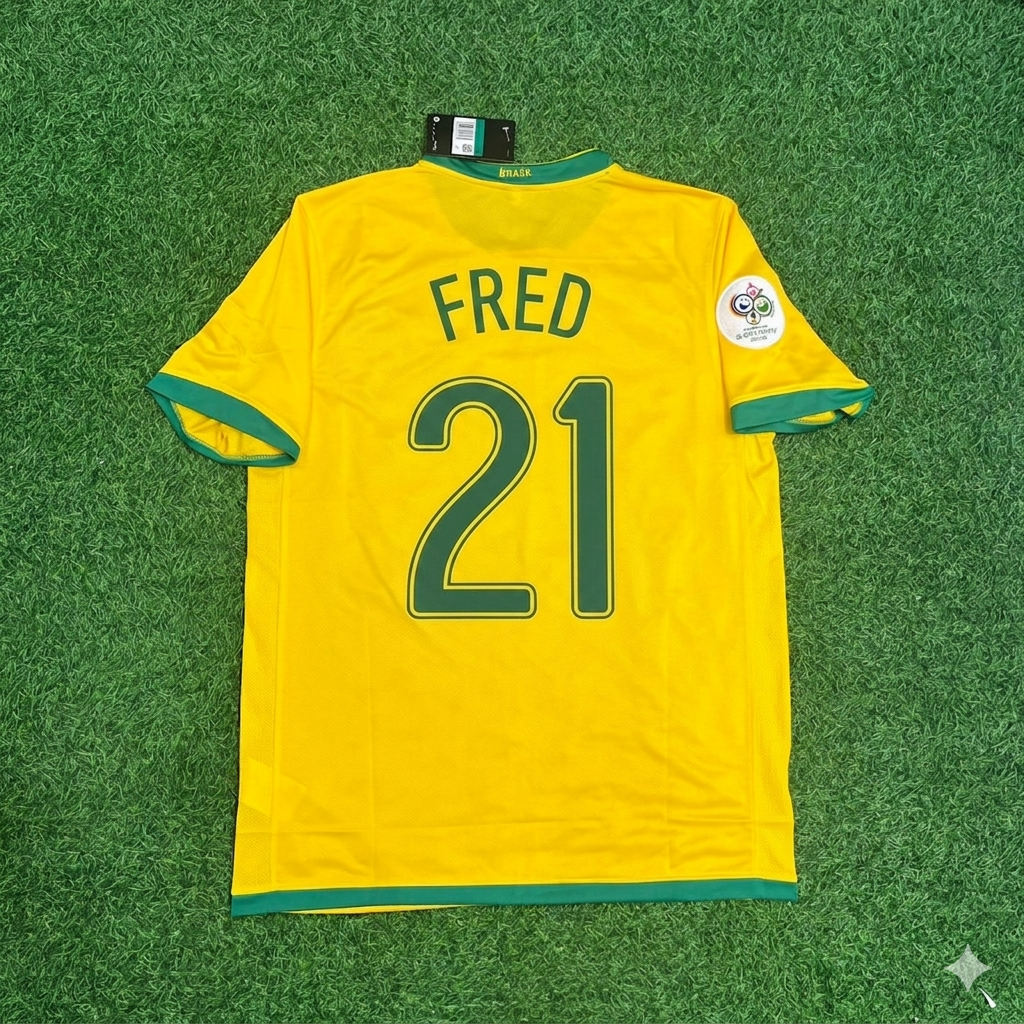 Brazil World Cup 2006 Frederico Chaves Guedes #21 Football Jersey