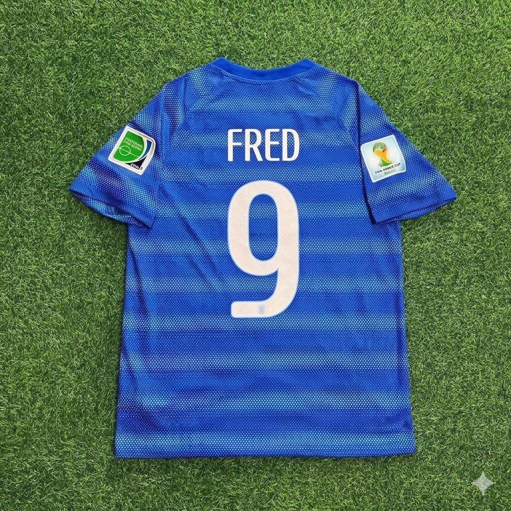 Frederico Chaves Guedes 9- 2014 World Cup Retro Blue Football Jersey