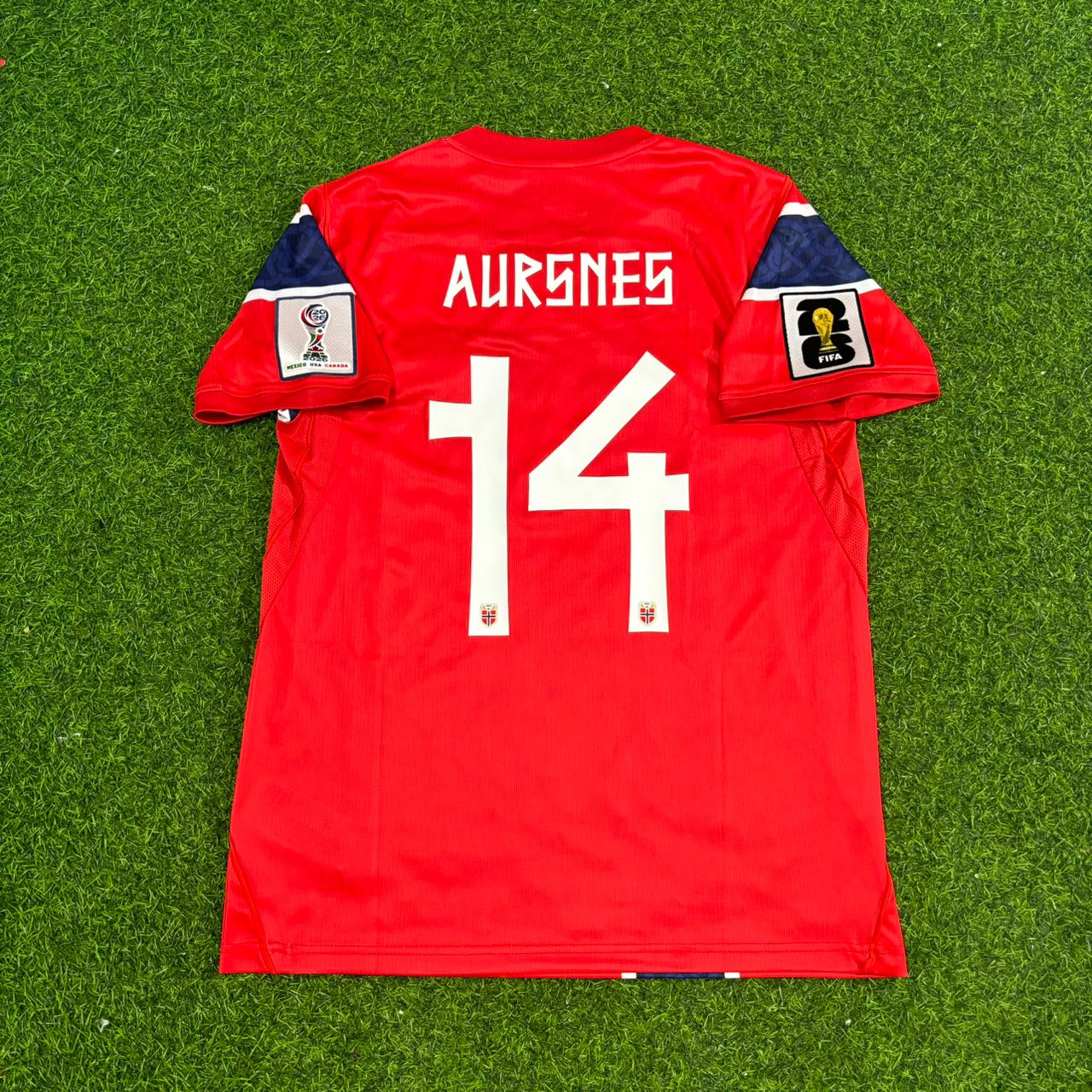 Norway World Cup 2026 Fredrik Aursnes Home Football Jersey