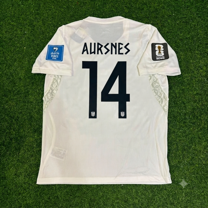 Norway World Cup 2026 Fredrik Aursnes #14 White Football Jersey