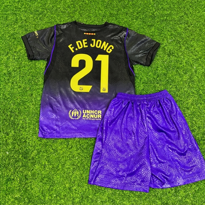 Frankie De Jong #21 Barcelona 2027 Away Kids Football Jersey