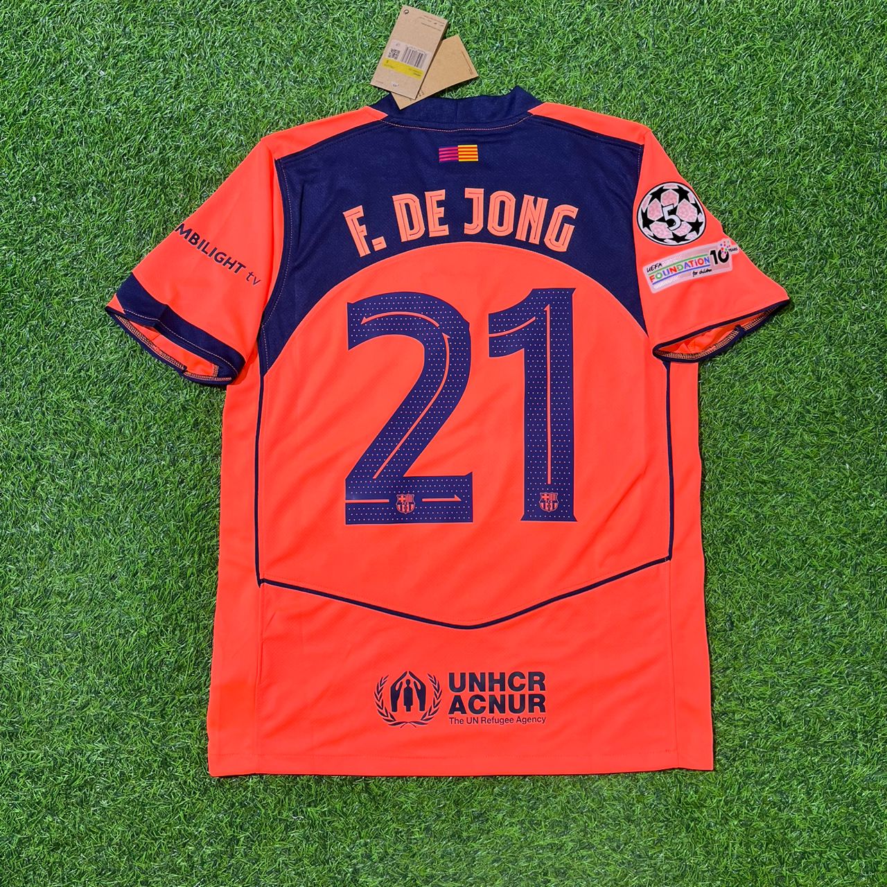 Frenkie de Jong Barcelona Orange 2026 Football Jersey