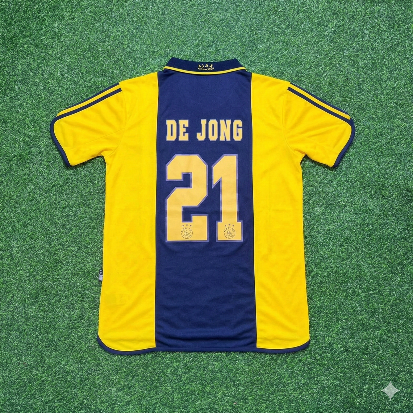 Frenkie de Jong Ajax Retro Yellow Football Jersey Kit
