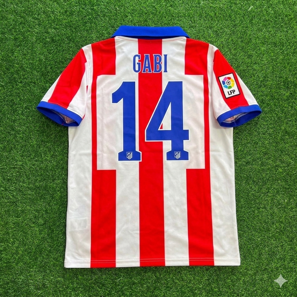 Gabi 14 Atlético Madrid Home 2014/15 Retro Kit Football Jersey