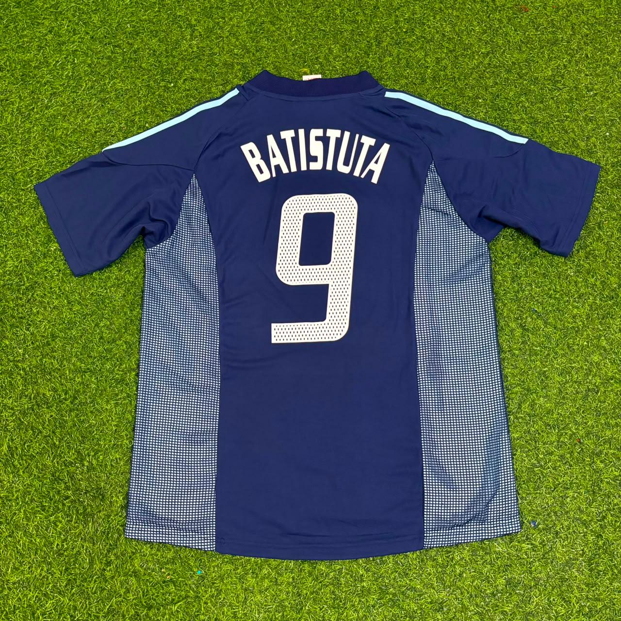 Gabriel Batistuta Argentina 2002/2004 Season Blue Retro Football Jersey Kit