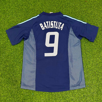 Gabriel Batistuta Argentina 2002/2004 Season Blue Retro Football Jersey Kit