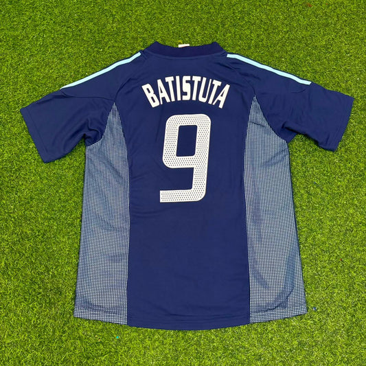 Gabriel Batistuta Argentina 2002/2004 Season Blue Retro Football Jersey Kit
