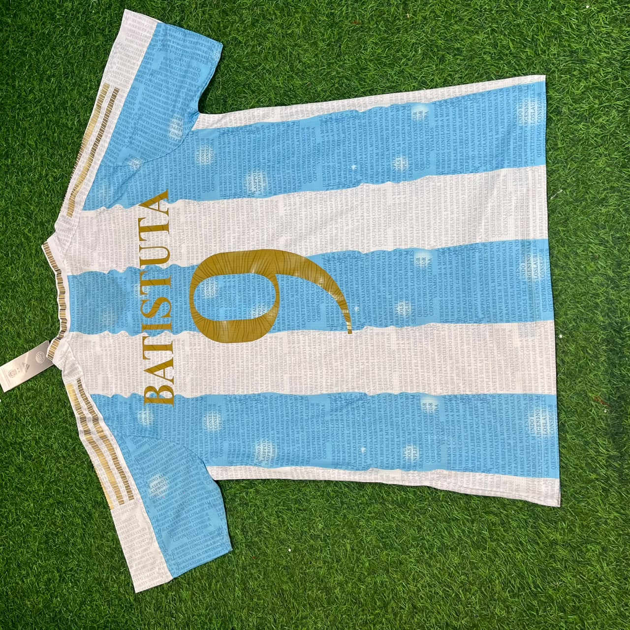 Gabriel Batistuta Argentina Commerative Anniversary Football Jersey