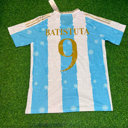 Gabriel Batistuta Argentina Commerative Anniversary Football Jersey