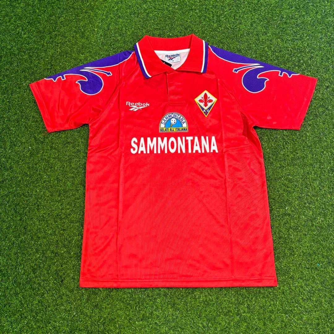 Gabriel Batistuta Fiorentina 1995-1996 Red Retro Football Jersey Kit