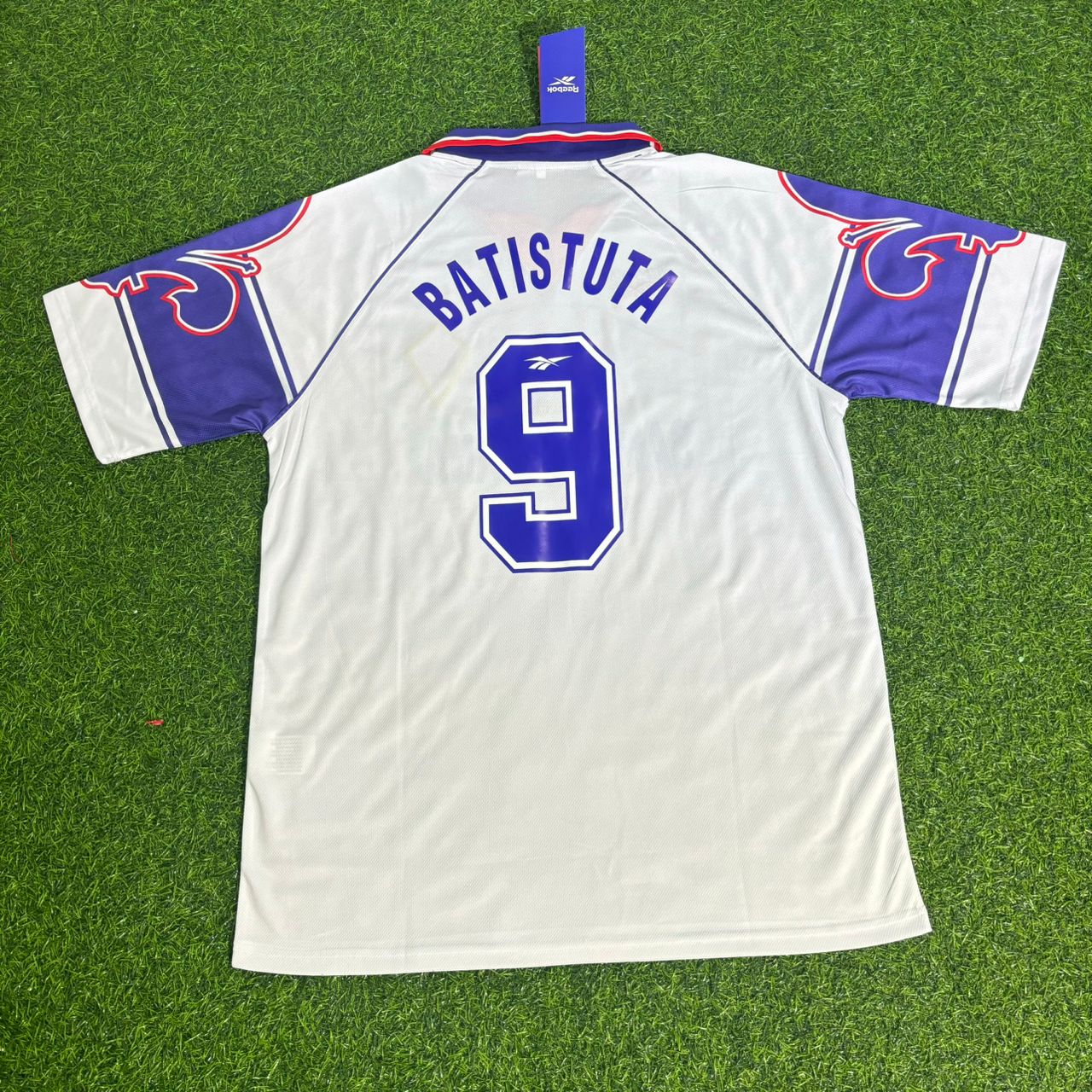 Gabriel Batistuta Fiorentina 1995 1997 Retro White Football Jersey