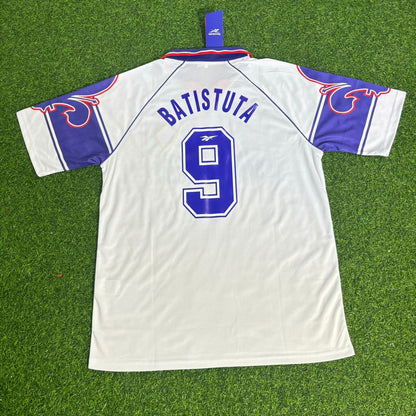 Gabriel Batistuta Fiorentina 1995 1997 Retro White Football Jersey