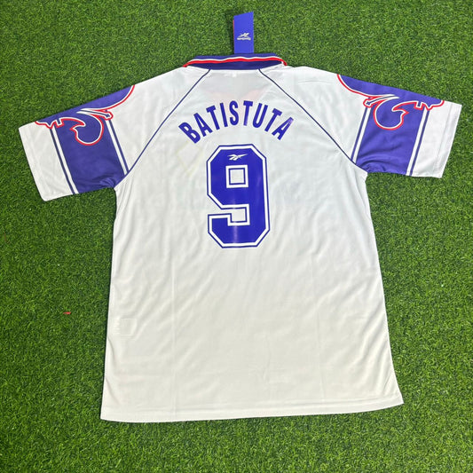 Gabriel Batistuta Fiorentina 1995 1997 Retro White Football Jersey