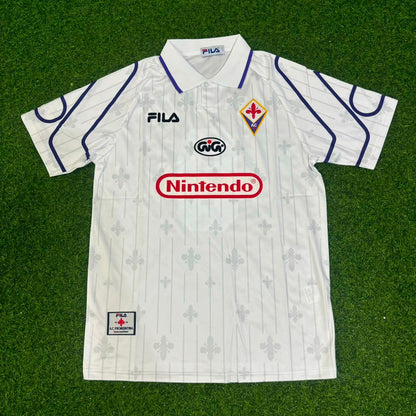 Gabriel Batistuta Fiorentina 1997-1998 White Retro Football Jersey Kit