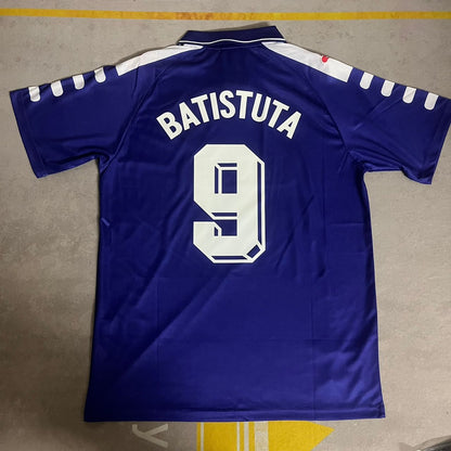 Gabriel Batistuta 9 Fiorentina 1998 Retro Purple Football Jersey Kit
