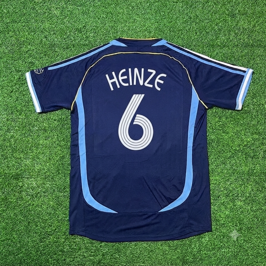 Argentina World Cup 2006 Gabriel Heinze #6 Dark Blue Home Retro Football Jersey Kit